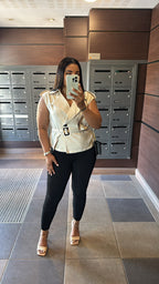Pretty Cream Sleeveless Trench