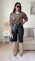 Crop Trench Choco Brown