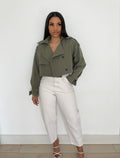 Crop Trench Oli Khaki